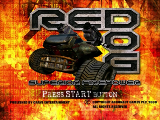 Red Dog: Superior Firepower title screen for Sega Dreamcast